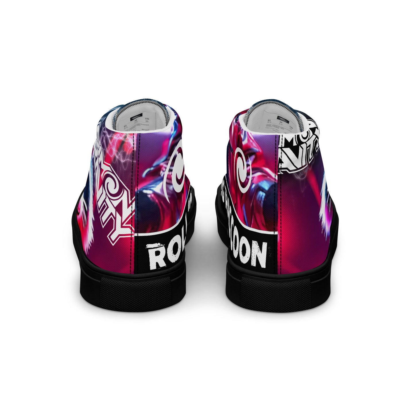 Men's high top canvas shoes - Rolling Raccoon