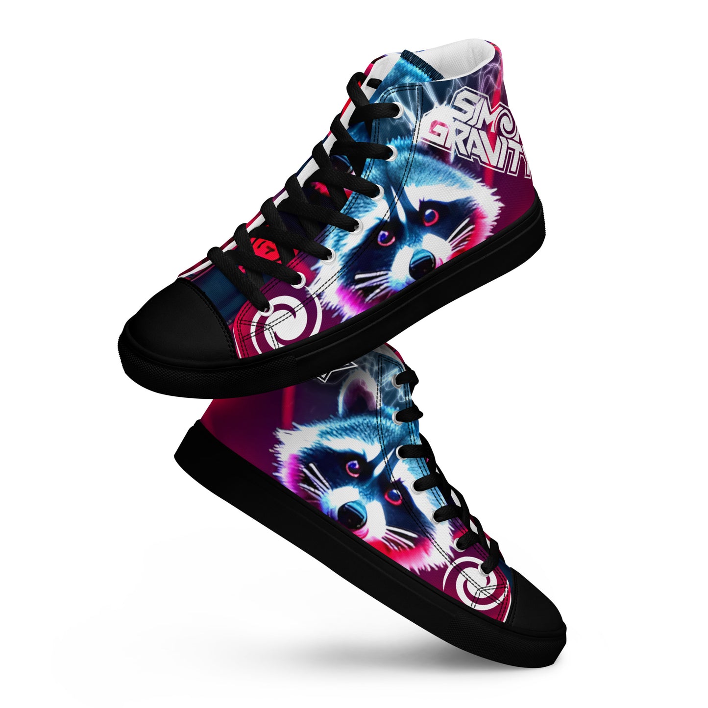Men's high top canvas shoes - Rolling Raccoon