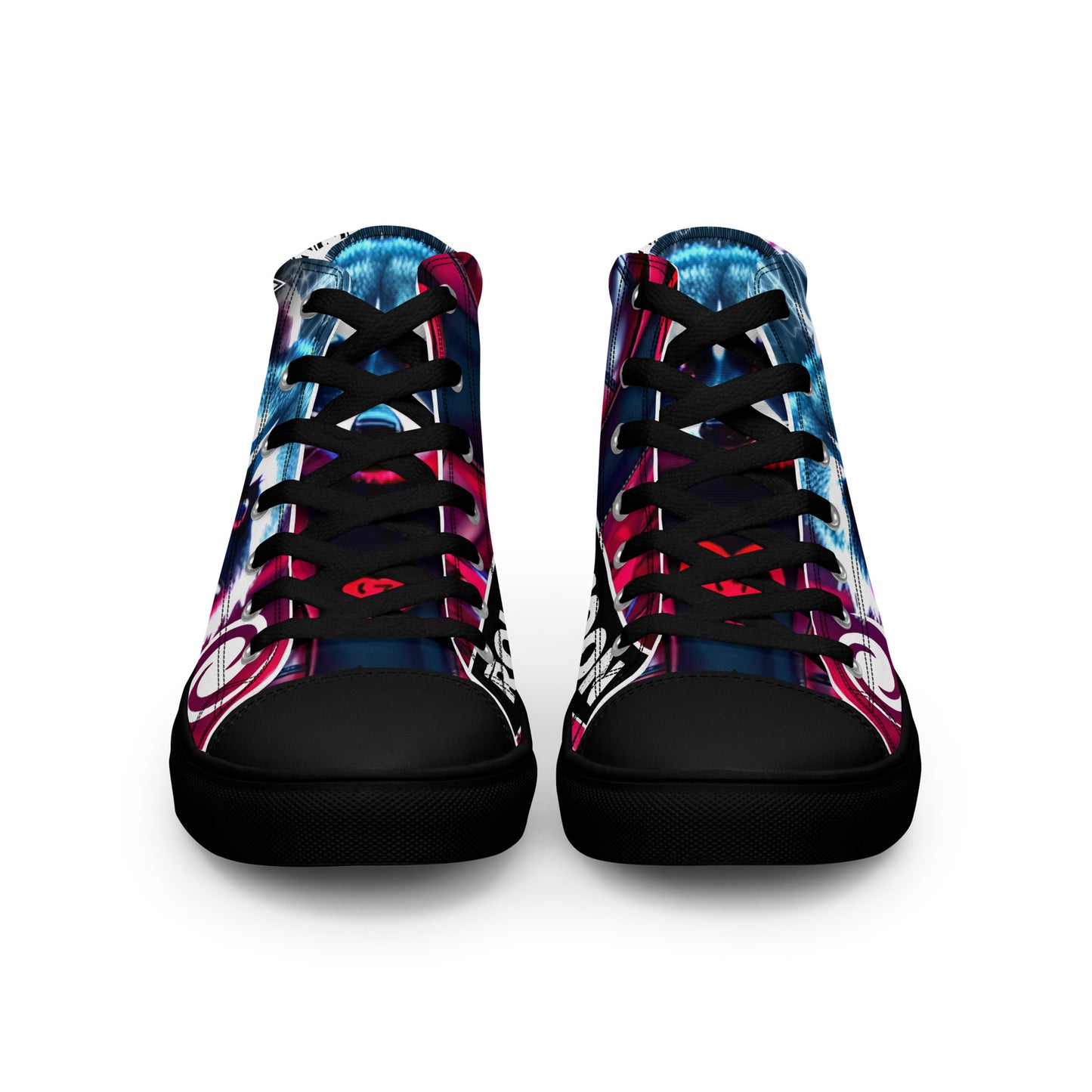 Men's high top canvas shoes - Rolling Raccoon