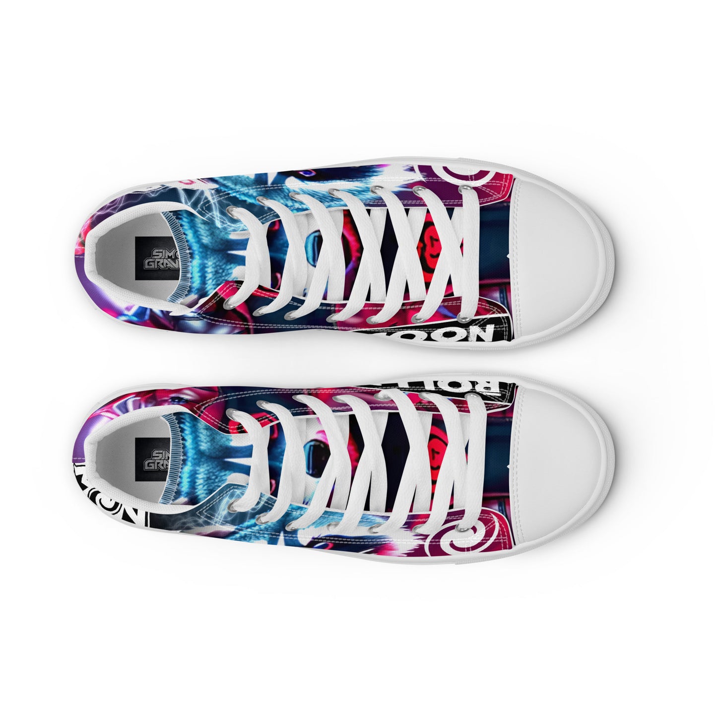 Men's high top canvas shoes - Rolling Raccoon
