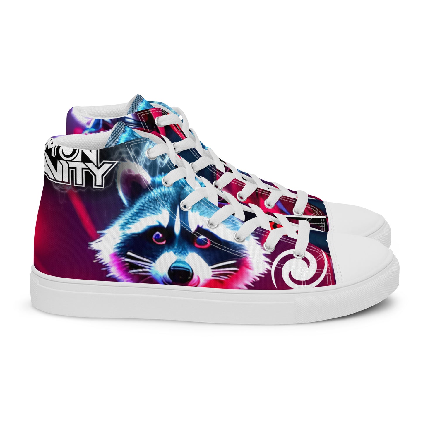 Men's high top canvas shoes - Rolling Raccoon