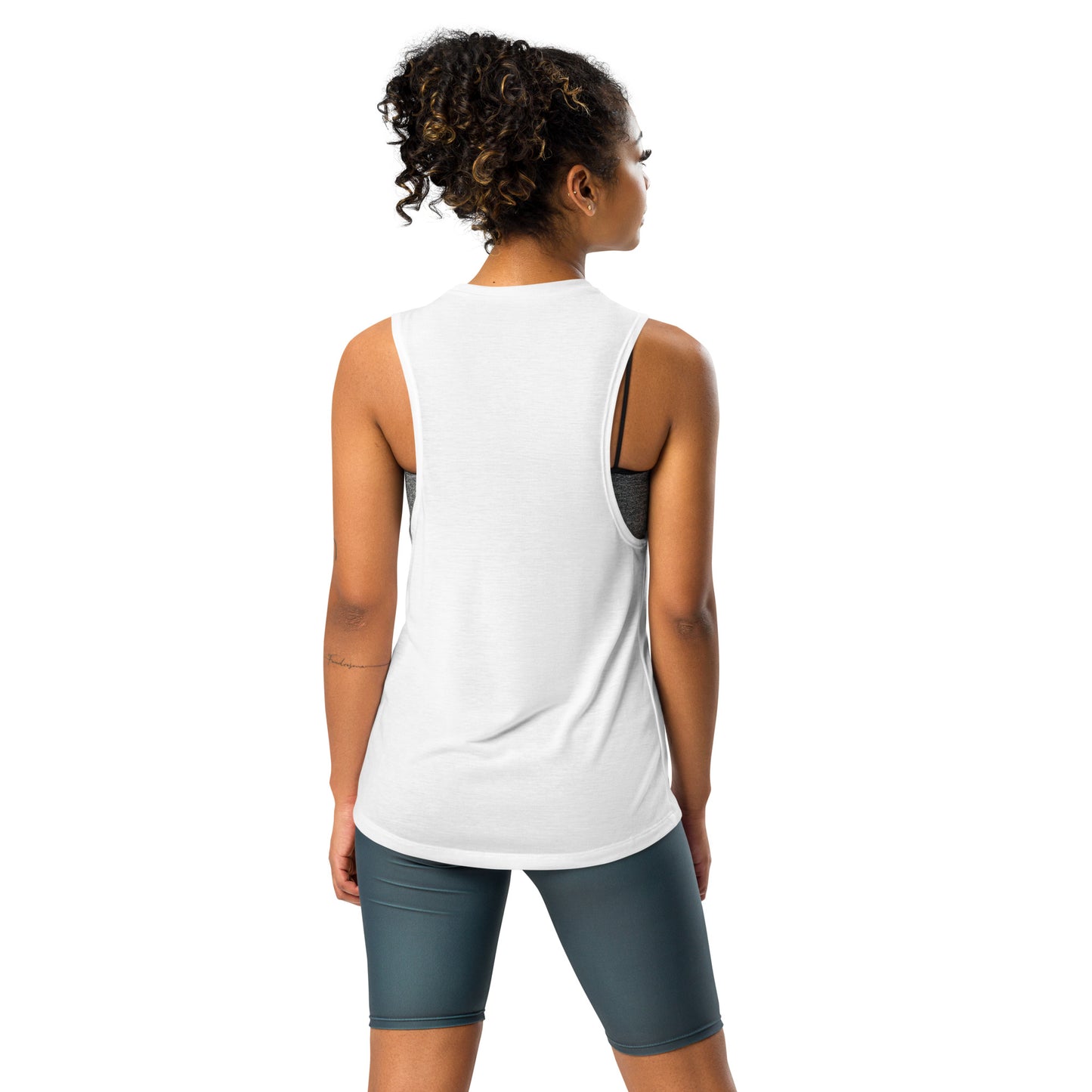 Ladies’ Muscle Tank, White - Simon Gravity