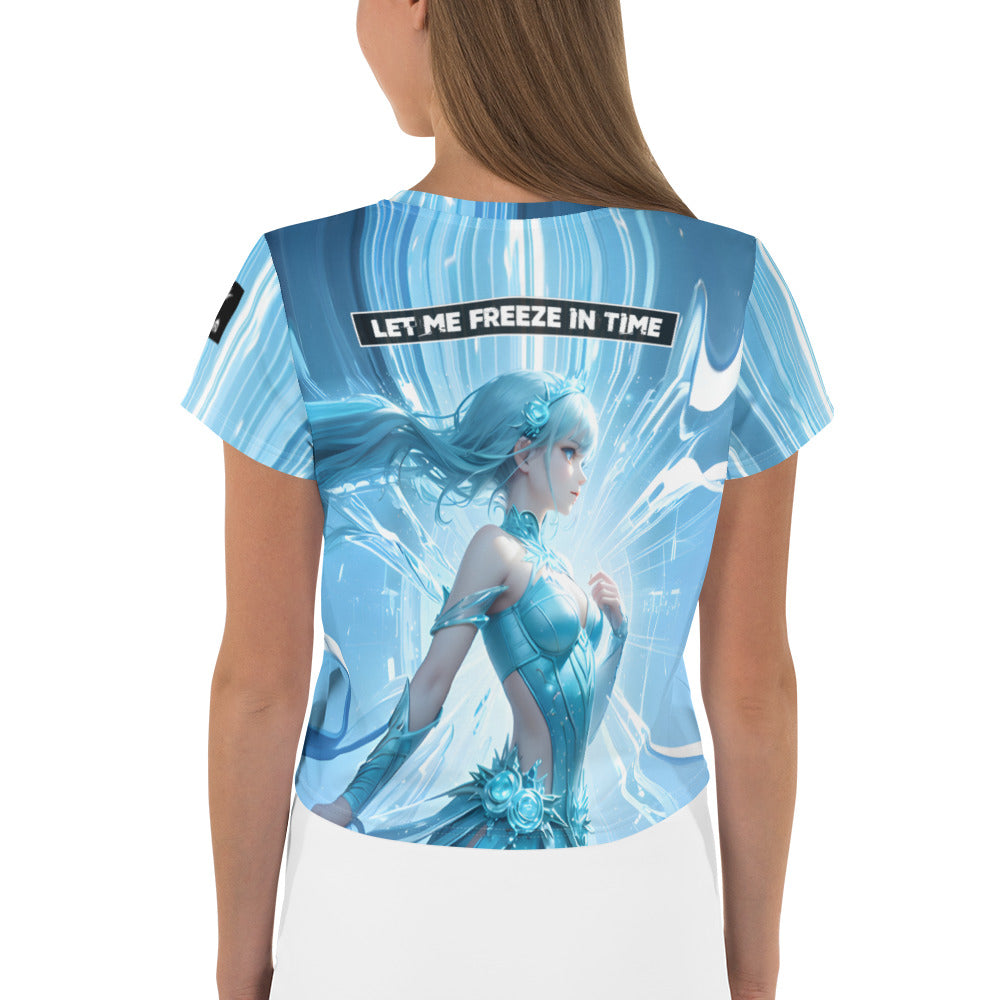 0001 - Cropped T-Shirt - Let Me Freeze In Time - Simon Gravity & DJ Firewalker