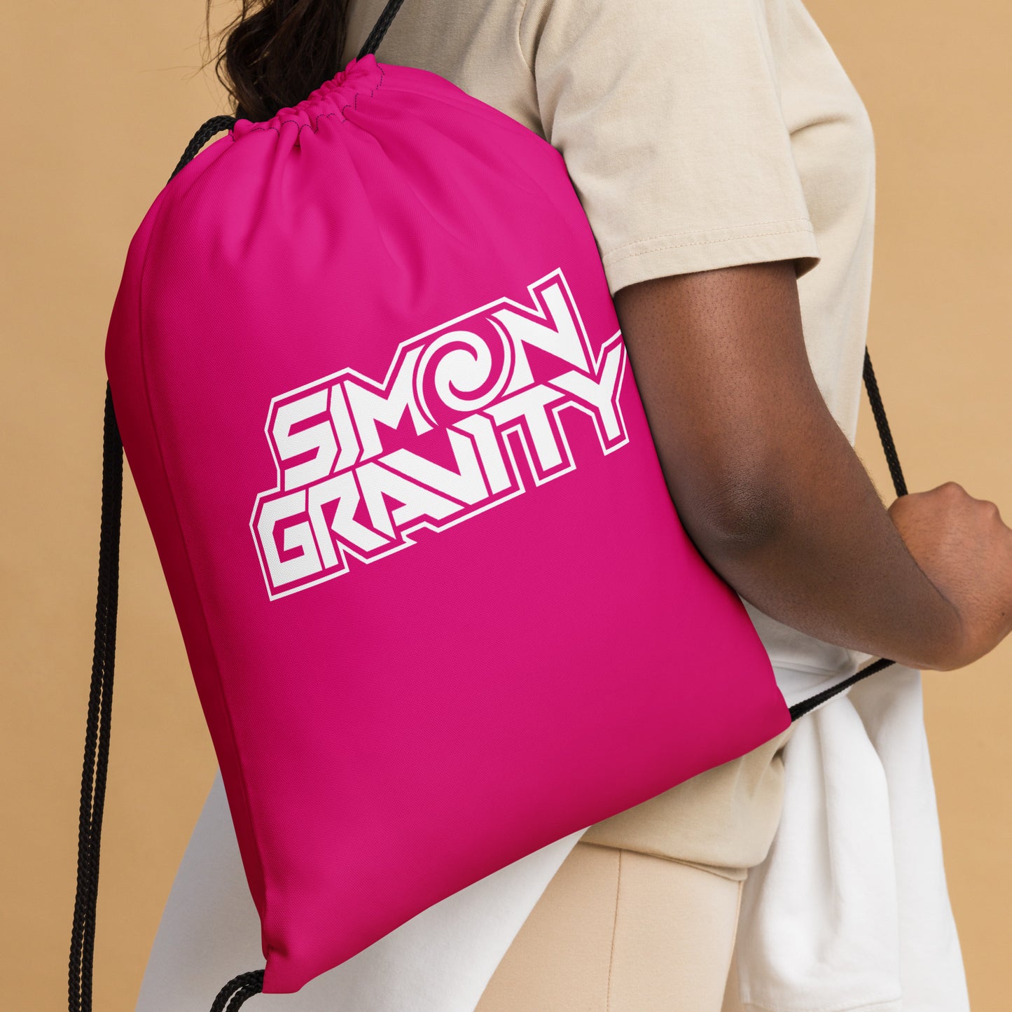 Drawstring bag, pink - Simon Gravity