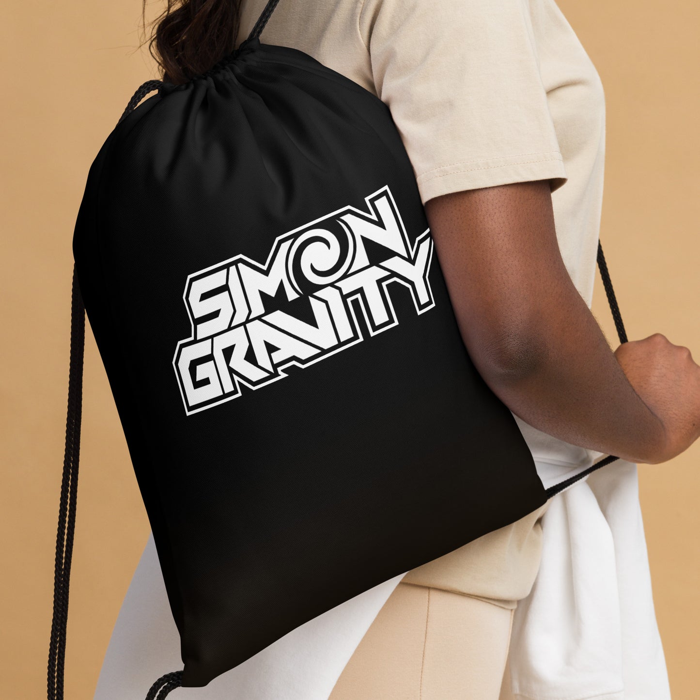 Drawstring bag, Black - Simon Gravity