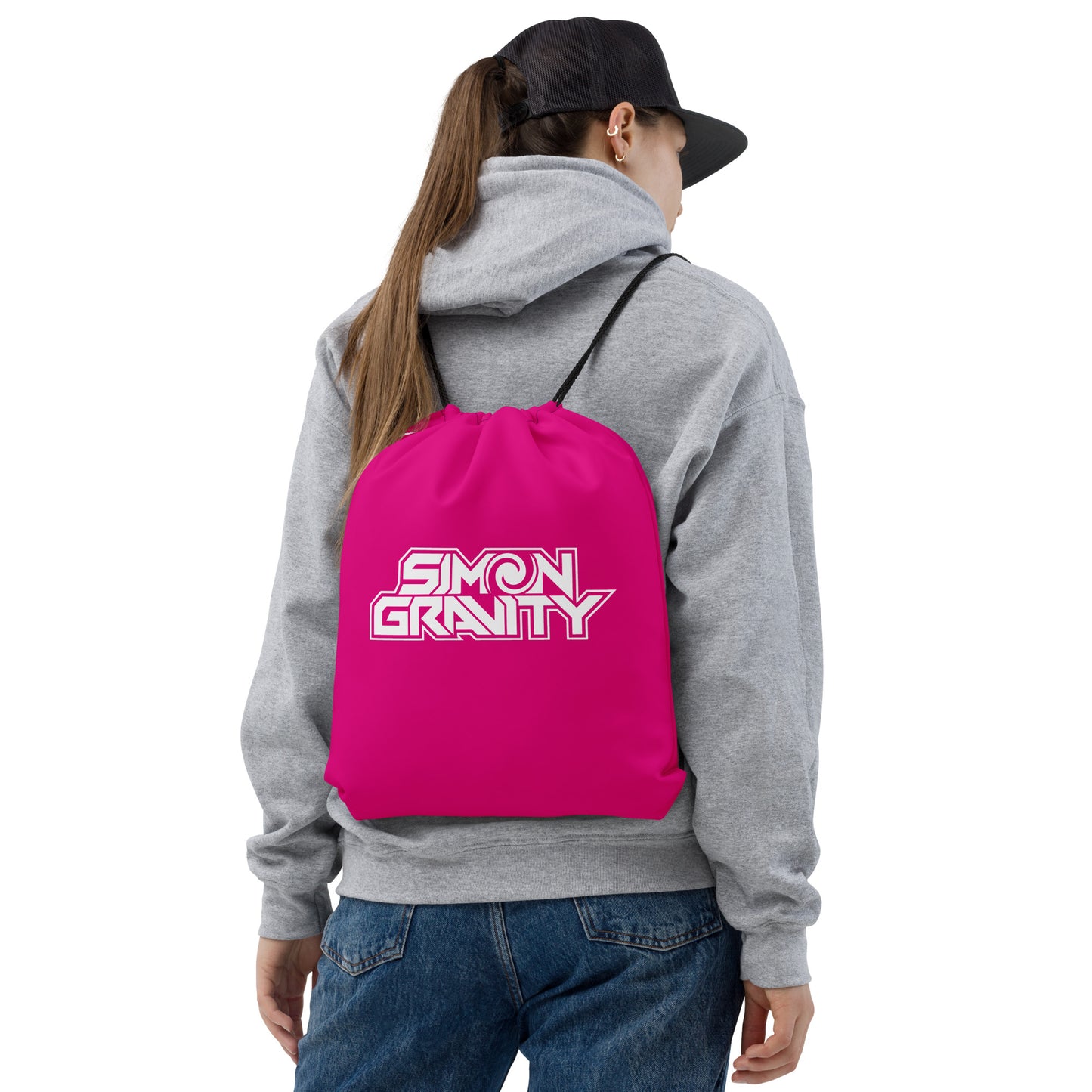 Drawstring bag, pink - Simon Gravity