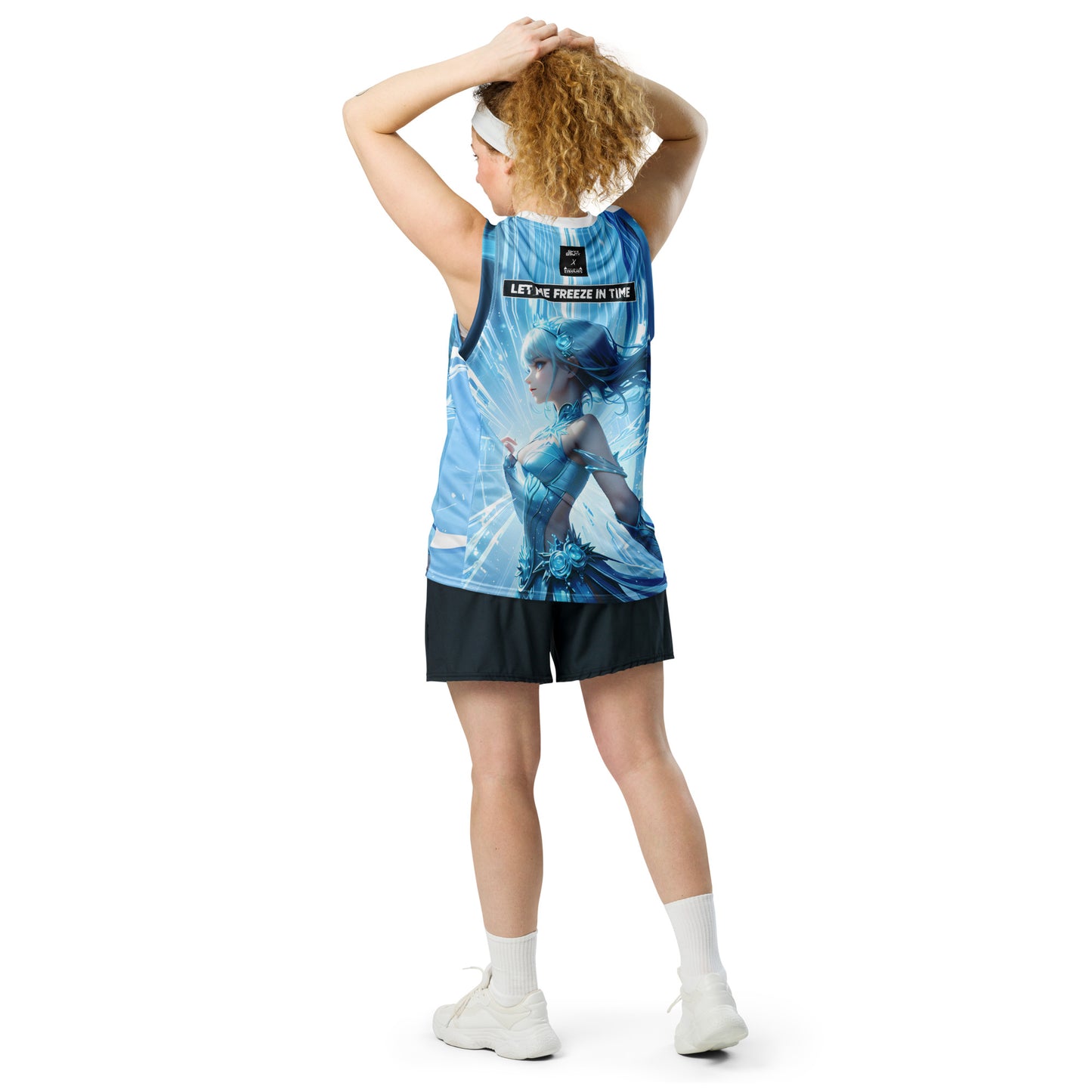 000 - Recycled Unisex Basketball Jersey Muscle Shirt - Let Me Freeze In Time - Simon Gravity & DJ Firewalker