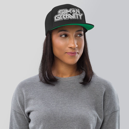 003 - Snapback Hat, Black - Simon Gravity