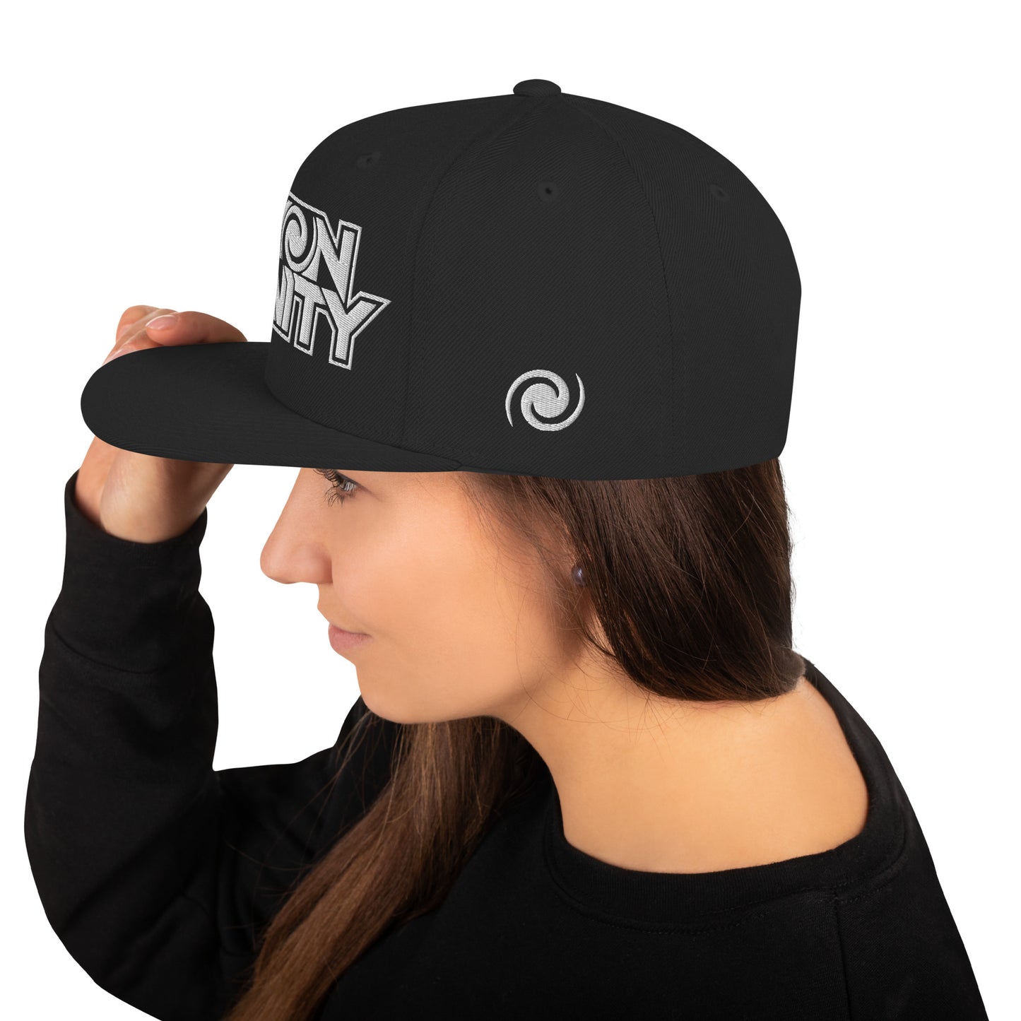 003 - Snapback Hat, Black - Simon Gravity