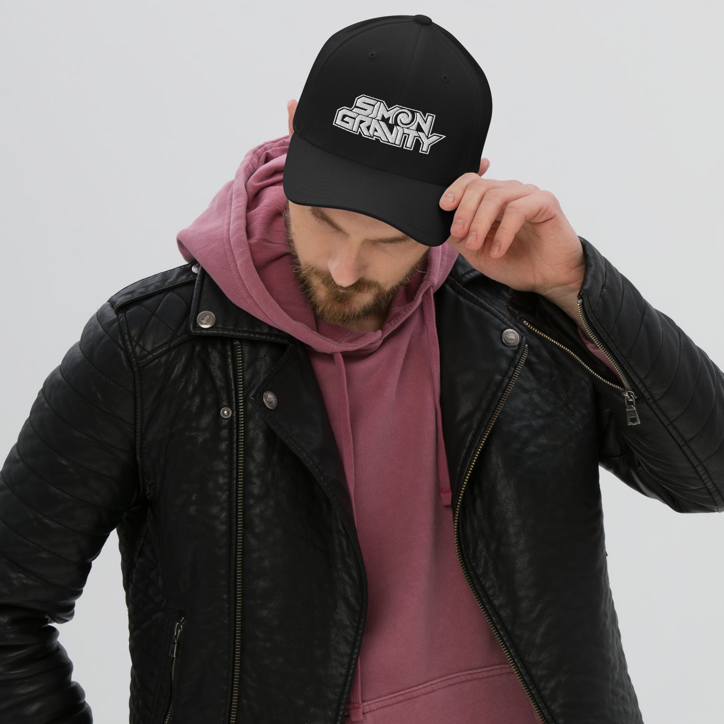 Structured Twill Cap, Flexfit, Black - Simon Gravity