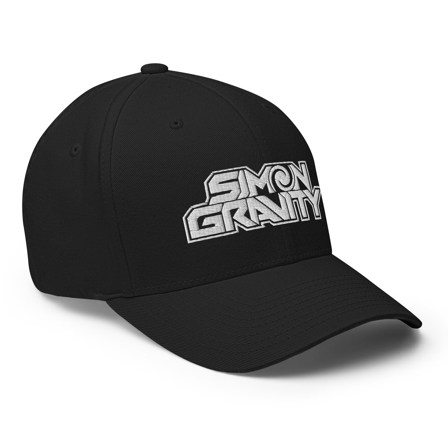 Structured Twill Cap, Flexfit, Black - Simon Gravity