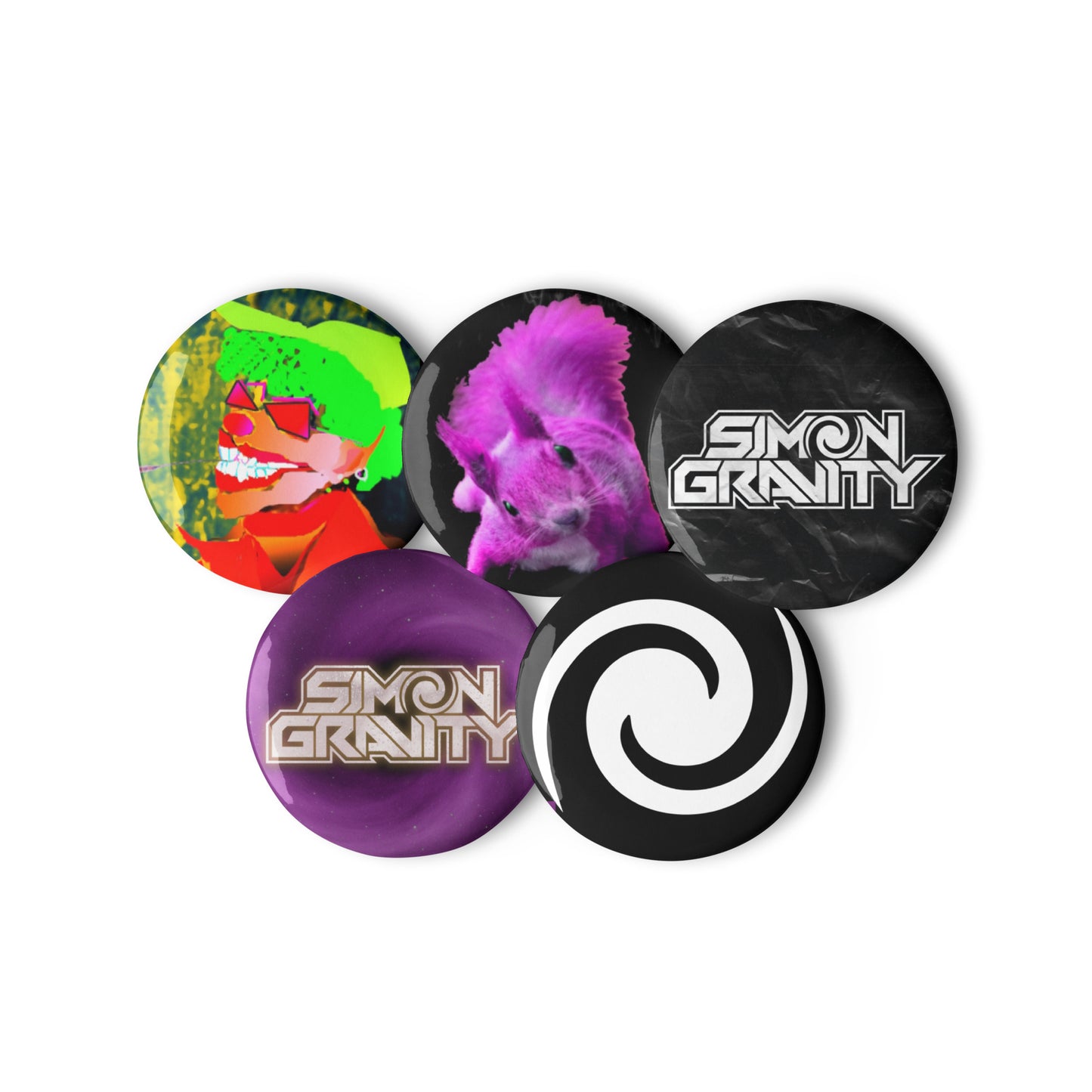 Set of pin buttons, Set 2 - Simon Gravity