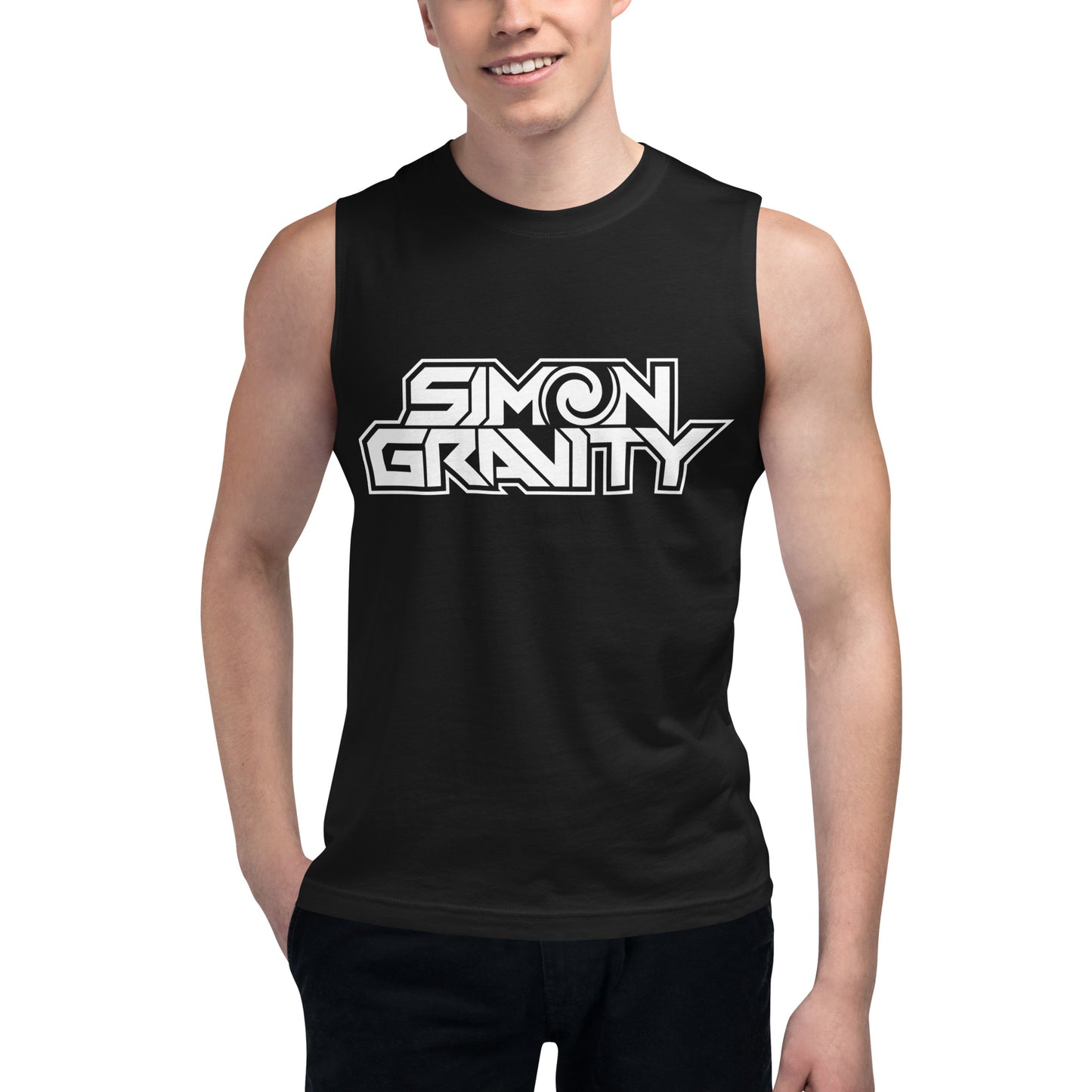 Unisex Muscle Shirt, Black - Simon Gravity