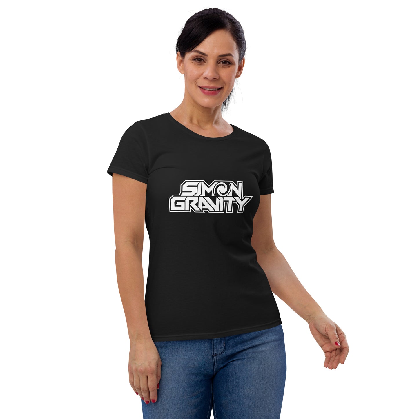 Women's short sleeve t-shirt, Black - Simon Gravity