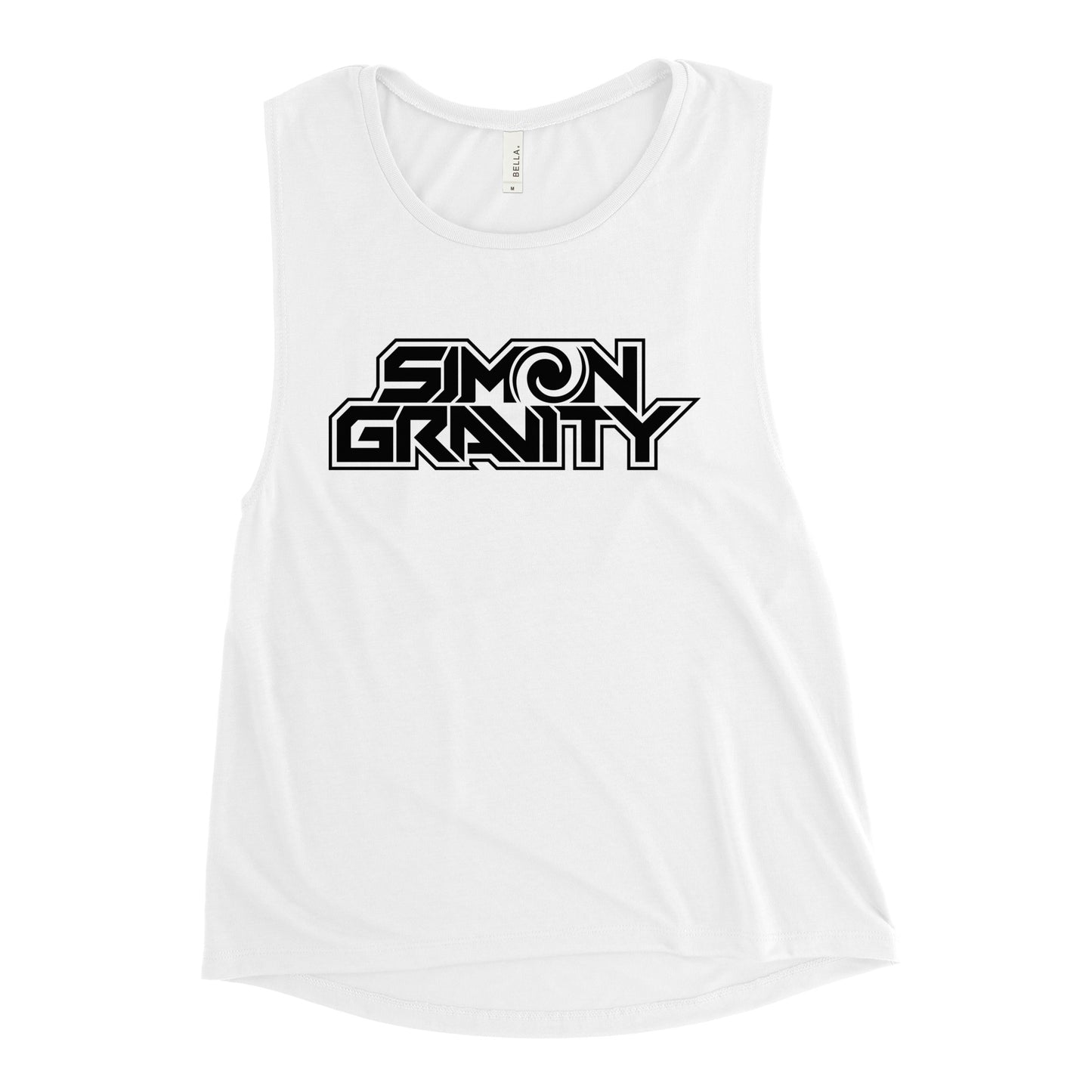 Ladies’ Muscle Tank, White - Simon Gravity