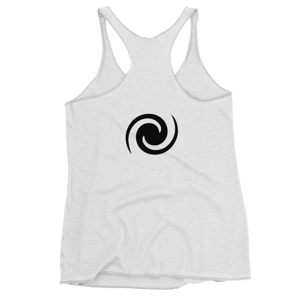 Women's Racerback Tank, Heather White - Simon Gravity